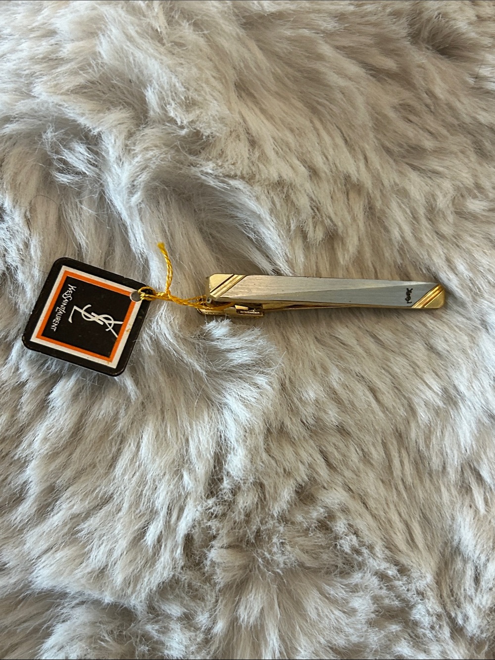 YSL silver and gold money clip
